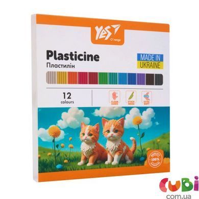 Пластилин Yes, 12 цветов, 240г "Orange Line" (540689)