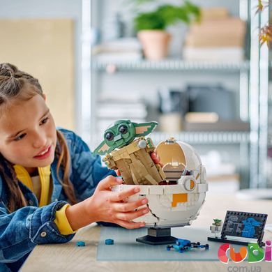 Конструктор Lego Star Wars Ґроґу в повітряній колисці (75403), комбінований