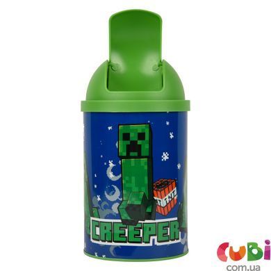 Настольный контейнер для мусора Yes "Minecraft Creeper" металлический, 10х18см (708569)