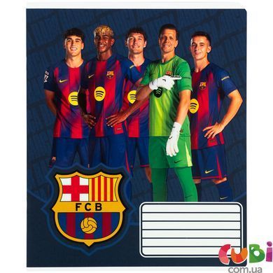Зошит шкільний Kite FC Barcelona (BC26-237), 18 аркушів, лінія