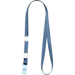 Шнурок для бейджа с силиконовым клипом, дымчатый синий 4551 (4551-15-A)