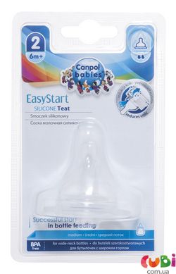 Соска силиконовая к бутылочкам с широким отверстием "EasyStart" средняя 1шт. (21/721)