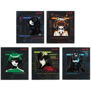Тетрадь школьная Kite Anime K25-238-1, 24 листа, клетка