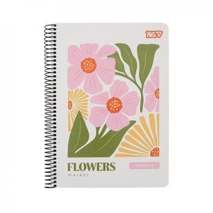 Тетрадь для записей Yes А5/80 ед. спираль "Flowers" (152292)