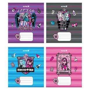 Тетрадь школьная Kite Monster High MH25-235, 12 листов, в косую линию