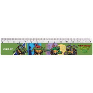 Линейка пластиковая Ninja Turtles Kite NT25-090, 15 см