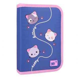 Пенал жесткий YES одинарный с двумя клапанами HP-04 Meow-Meow (533623)