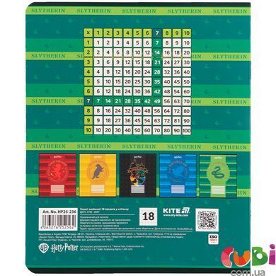 Тетрадь школьная Kite Harry Potter HP25-236, 18 листов, клетка