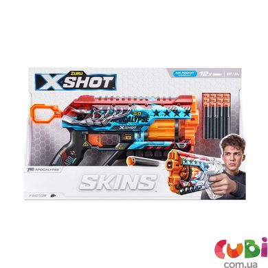 Быстрострельный бластер X-SHOT Skins Griefer Apocalypse (12 патронов), 36561E