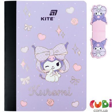 Блокнот з магнітною закладкою Kite Kuromi (HK26-192-2), А5, 60 аркушів, клітинка