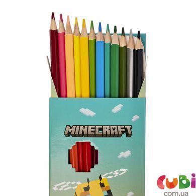Олівці кольорові Yes 12/24 кольорів "Minecraft.Spring" (290775)