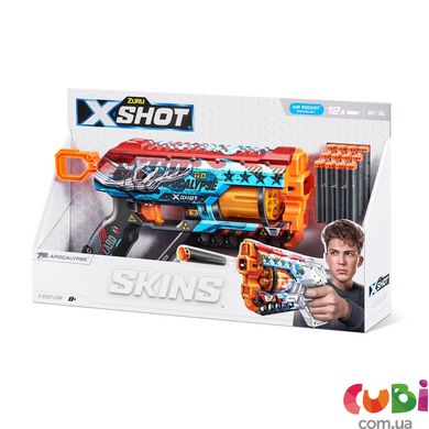 Быстрострельный бластер X-SHOT Skins Griefer Apocalypse (12 патронов), 36561E