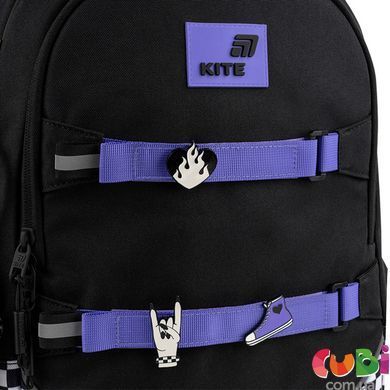 Рюкзак Kite Education teens 727L (K26-727L), чорний, принт