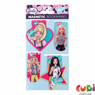 Закладки магнітні YES "Barbie", висікання, 4шт (707406)