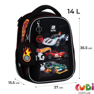 Рюкзак каркасный школьный Kite Education Hot Wheels HW25-555S, комбинированый