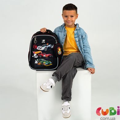 Рюкзак каркасный школьный Kite Education Hot Wheels HW25-555S, комбинированый