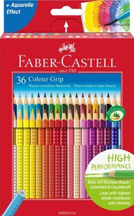 27633 112442 кольорові олівці 36 КОЛ.GRIP2001 акварельні тригранний В КАРТОН.