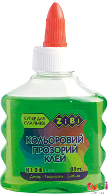 Клей ZiBi Зеленый прозрачный 88 мл (ZB.6111-04)