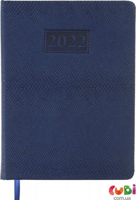 Щоденник датований 2022 VELOUR, A5, синій, штучна шкіра (BM.2134-02)