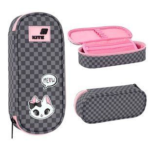 Пенал Kite 599 Meow (K26-599-13), сірий