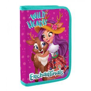 Пенал твердий одинарний з двома клапанами 1Вересня НР-04 "Enchantimals" (532833)