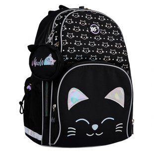 Рюкзак школьный полукаркасный YES S-100 Smiling Cats (559871), комбинированый