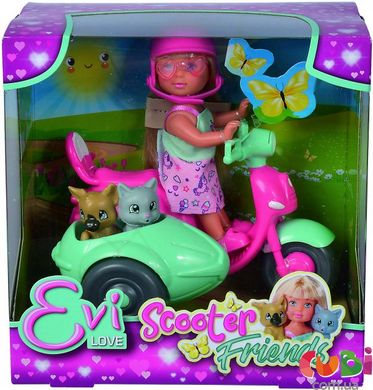 Лялька Еві Подорож на скутері з друзями з тваринками, аксесуари, 3+, 573 3566