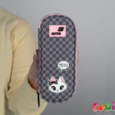 Пенал Kite 599 Meow (K26-599-13), сірий