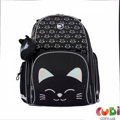 Рюкзак школьный полукаркасный YES S-100 Smiling Cats (559871), комбинированый