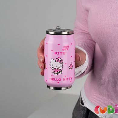 Термочашка з трубочкою Kite Hello Kitty (HK25-1263), 350 мл, Рожевий
