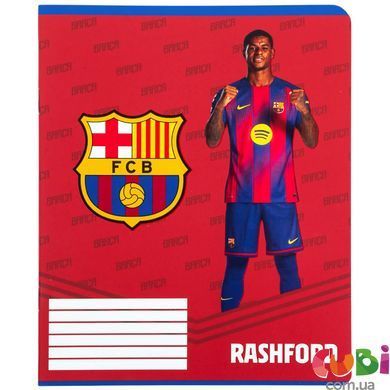 Тетрадь школьная Kite FC Barcelona (BC26-232) 12 листов, клетка