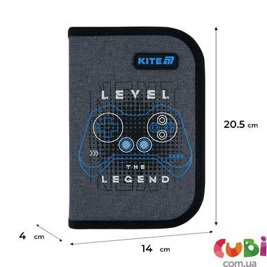 Набір рюкзак + пенал + сумка для взуття Kite 556 Level UP (SET_K26-556M-3), сірий