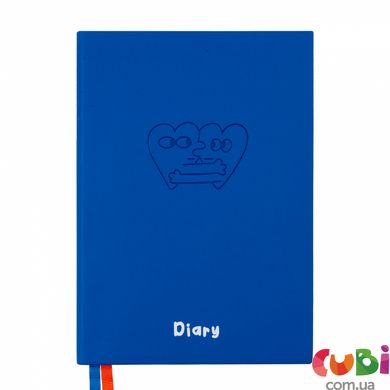Дневник А5 недатированный, Yes Peace. Love мягкий, 320 страниц, синий, 252475