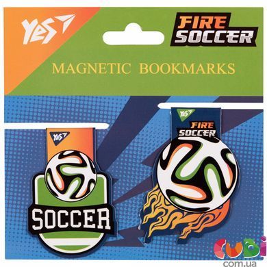Закладки магнитные Yes "Football", 2шт (708111)