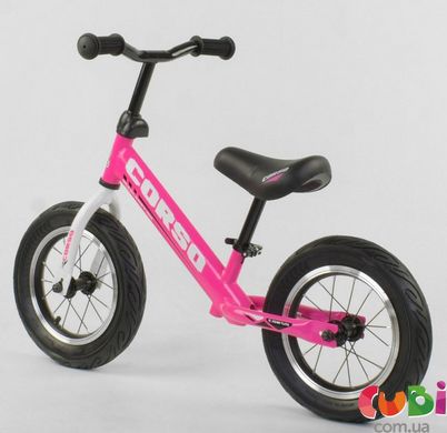 Детский велобег CORSO 12" Розовый (63908)