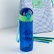 Пляшечка для води Kite, 530 мл, синя (K25-400-3), синій, зелений