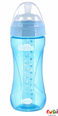 Пляшечка для годування Nuvita Mimic Cool Антиколікова 330 мл Блакитний (NV6052SKY)