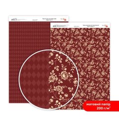 Дизайнерський папір двосторонній ROSA TALENT Магія троянд №5 Матовий (5318005), Червоний
