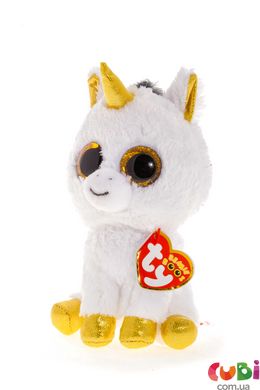 Дитяча іграшка м’яконабивна TY Beanie Boo's 36179 Білий єдиноріг "Pegasus" 15см