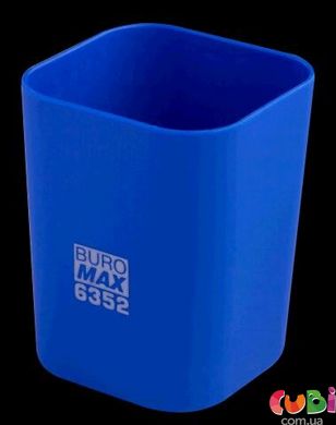 BM.6352-02 Стакан пласт. RUBBER TOUCH для канцелярськіх приладів, синій