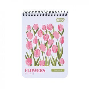 Тетрадь для записей Yes А6/80 ед. спираль "Flowers" (152293)