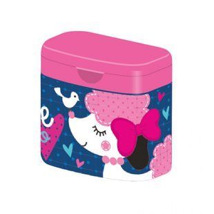 Точилка 1 Вересня подвійне з кришкою "Love XOXO" (620455)