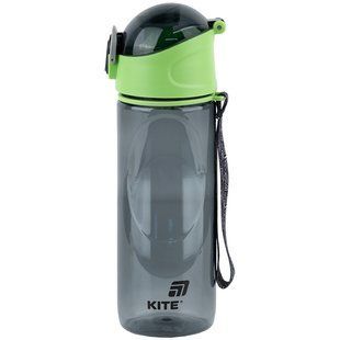 Бутылочка для воды Kite, 530 мл, серая (K25-400-2), сірий, салатовий