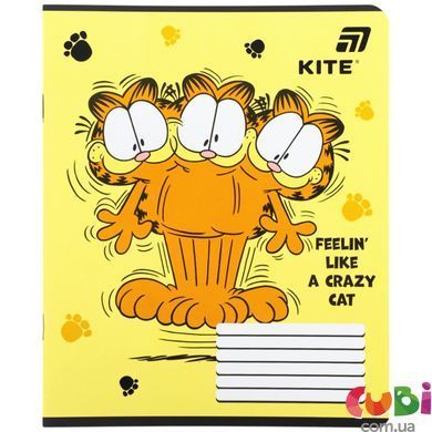 Зошит шкільний Kite Garfield (GF26-232-4), 12 аркушів, клітинка
