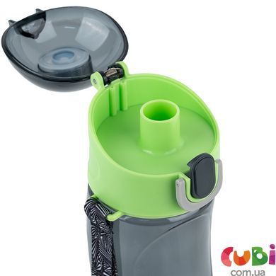 Бутылочка для воды Kite, 530 мл, серая (K25-400-2), сірий, салатовий
