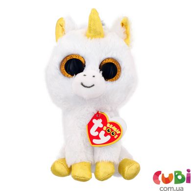 Детская игрушка мягконабивная TY Beanie Boo's 36179 Белый единорог "Pegasus" 15см