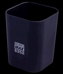 BM.6352-01 Стакан пласт. RUBBER TOUCH для канцелярськіх приладів, чорний