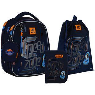 Шкільний набір Kite Education Speed Zone SET_K25-555S-3 (рюкзак, пенал, сумка), комбінований