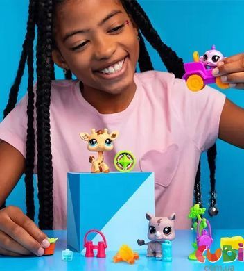 Ігровий набір LITTLEST PET SHOP &ndash; САФАРІ (3 фігурки, аксесуари), комбінований