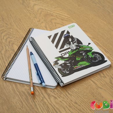 Зошит для записів Yes А5/80 од. спіраль "Moto" (152299)